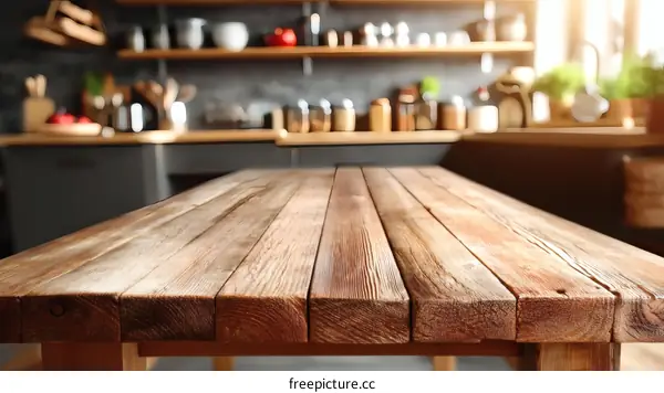 Rustic Wooden Kitchen Table Top