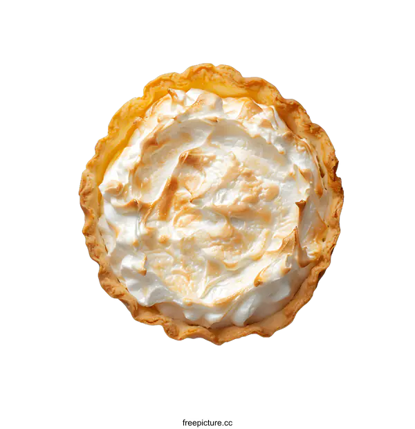 [Transparent Background PNG]Lemon Meringue Pie Top View