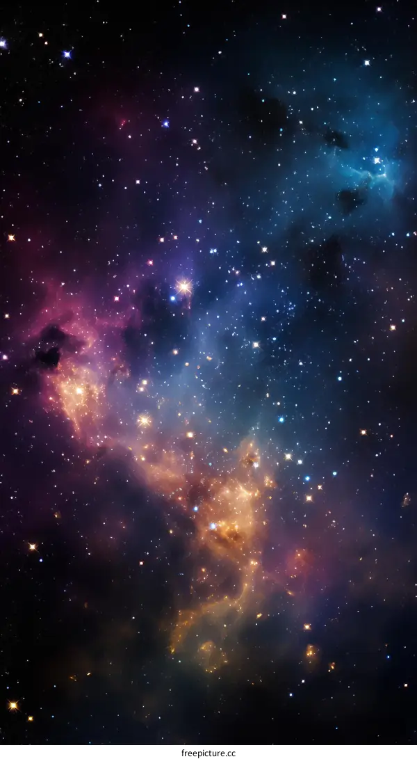 Galaxy Nebula and Stars in Space