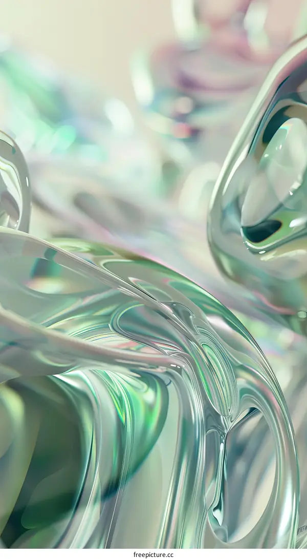 Glass-like Organic Structure CG Render