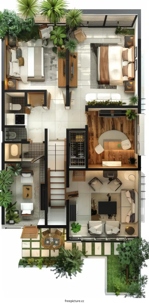 Interior Design Effect Picture of Duplex Apartment