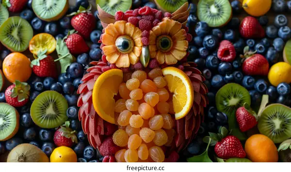 Adorable owl shaped fruit platter