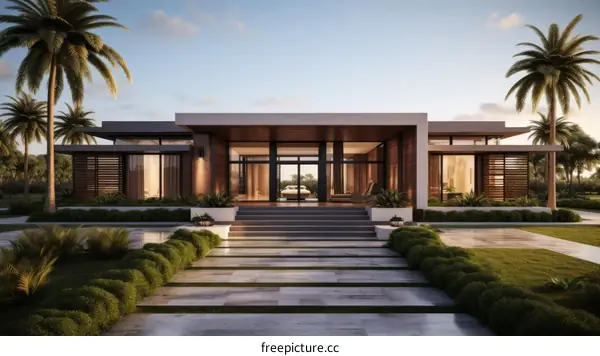 Modern Villa with Expansive Glass and a Spacious Terrace