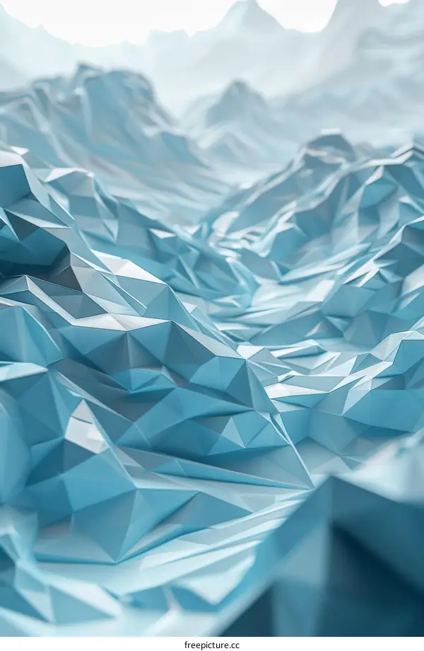 Abstract Blue Mountain Landscape