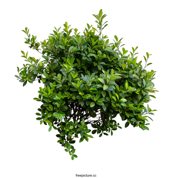 [Transparent Background PNG]Green Bush Isolated on White Background
