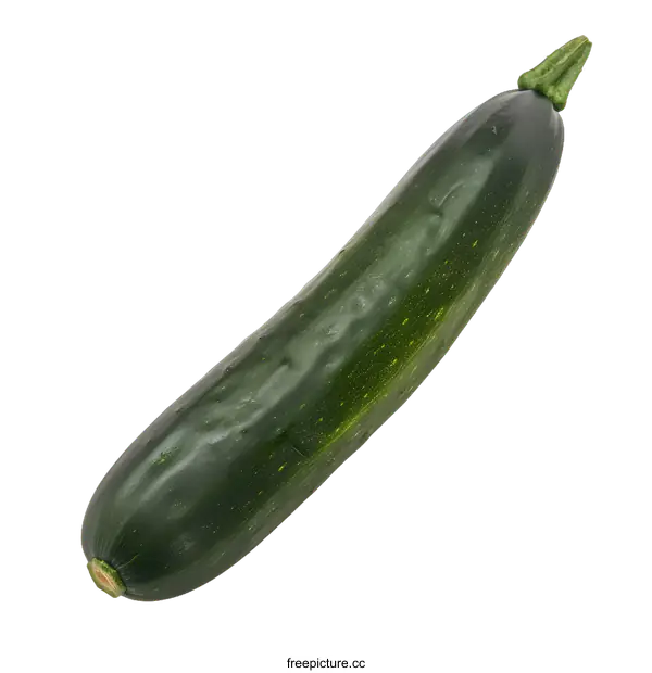 [Transparent Background PNG]Fresh Green Zucchini Isolated on White Background