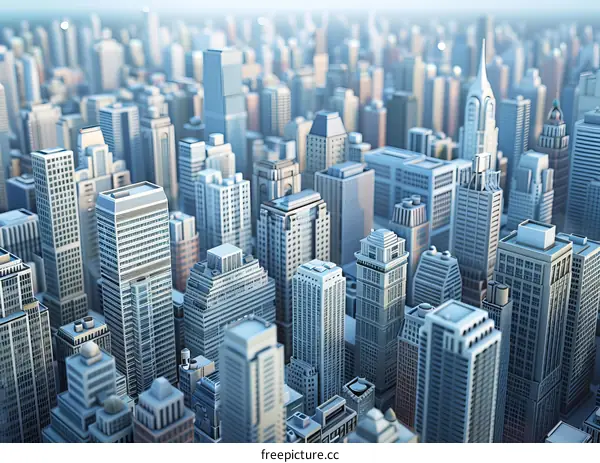 Metropolis with Towering Architecture