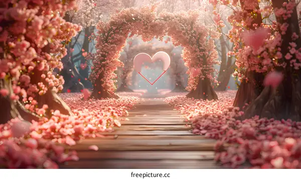 Love in the cherry blossom forest