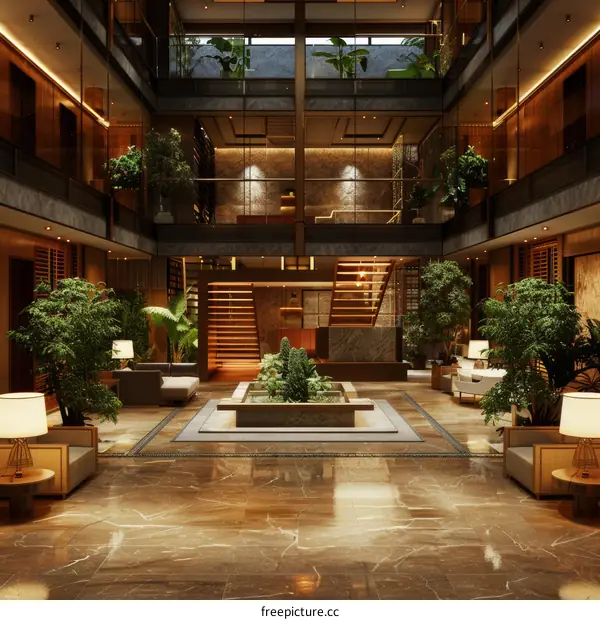 Modern Luxurious Hotel Lobby Interior Design