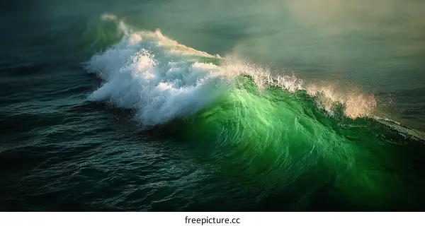 Stunning Ocean Wave at Sunrise