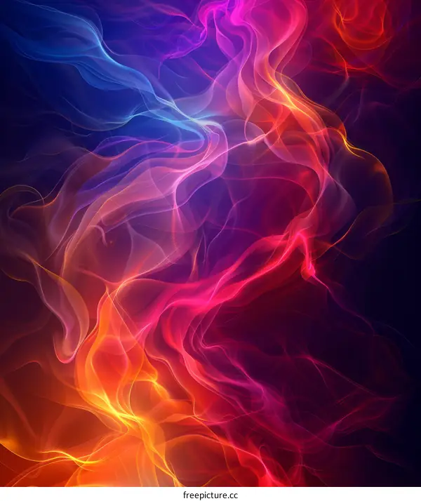 Abstract Colorful Flowing Lines Background