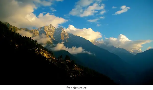 Majestic Mountain Scenery at Sunrise