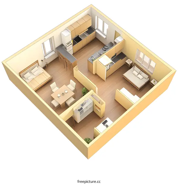 Modern Apartment Interior Design Floor Plan