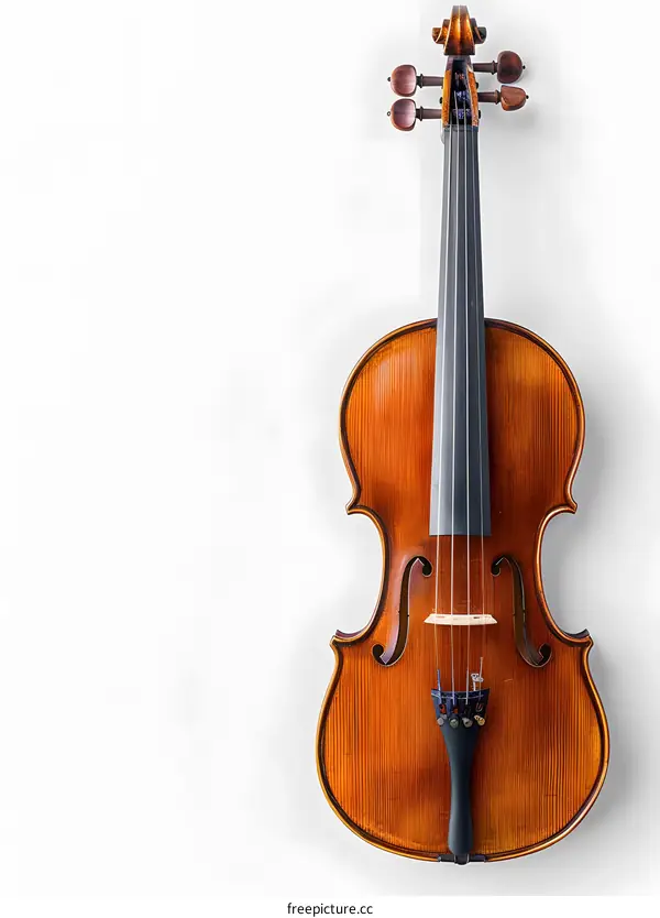 Violin on White Background