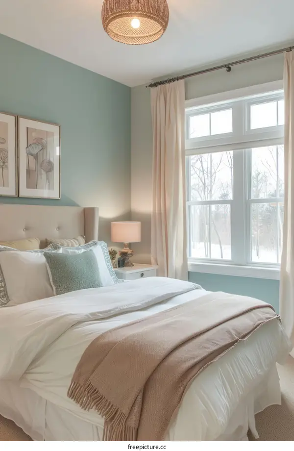 Cozy Coastal Bedroom With A View