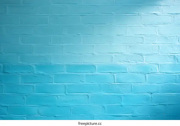 Gradient Blue Brick Wall Texture