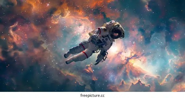 Astronaut Exploring the Depths of the Cosmos