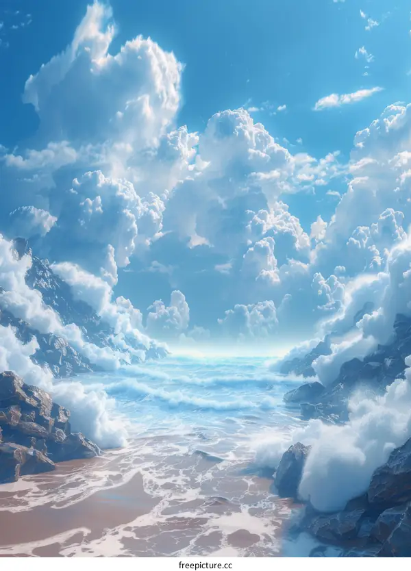 Rocky Cliff and the Wild Ocean