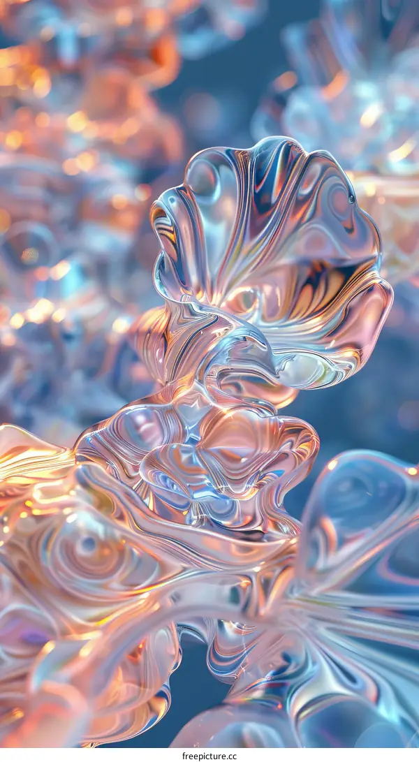 Enthralling 3D Glass Flower