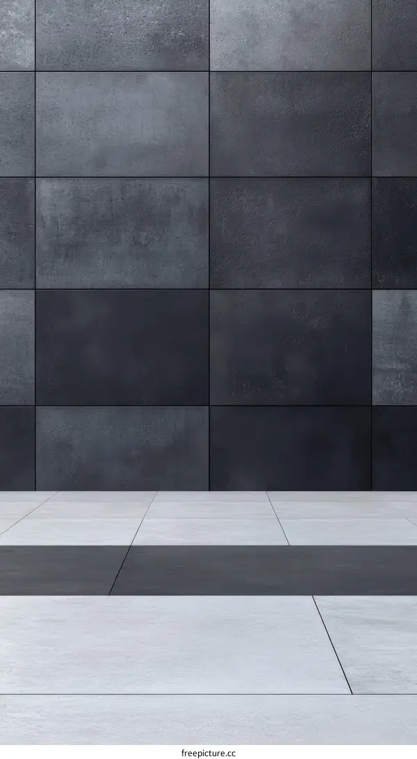 Modern Interior Design with Dark Gray Tiles