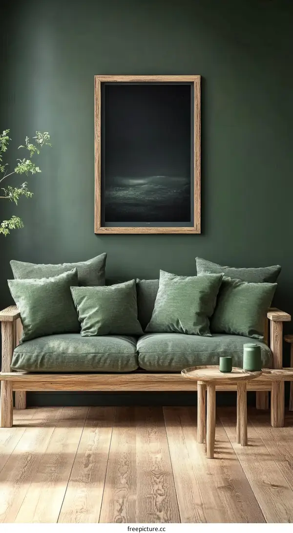 Modern Interior Design with Green Accents