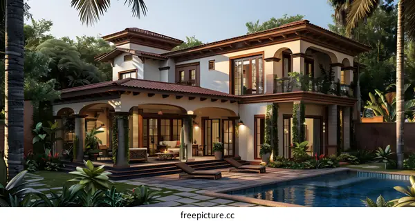 Spanish style luxury house