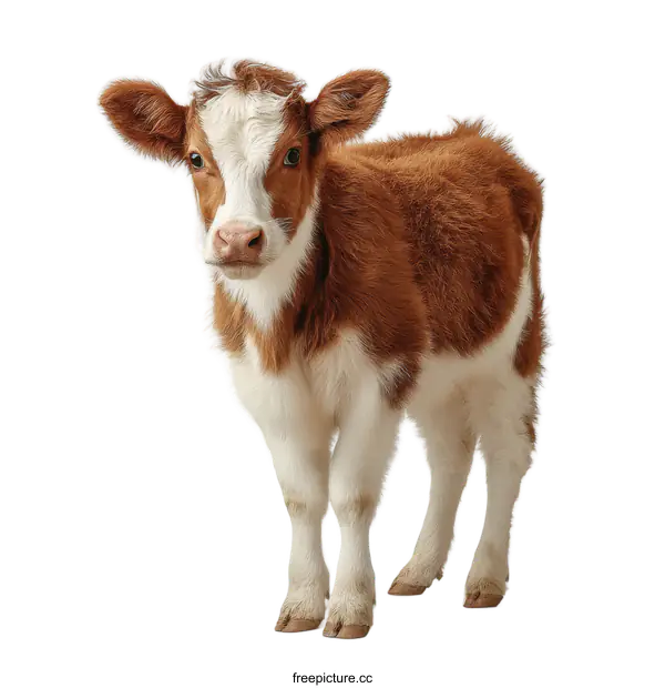 [Transparent Background PNG]Adorable Calf Against White Background