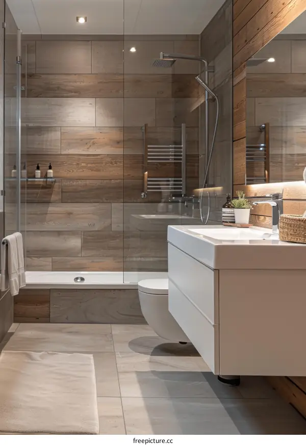 Modern Bathroom with Walk In Shower