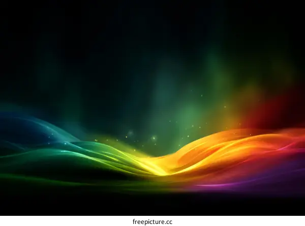 Abstract Colorful Flowing Waves Background