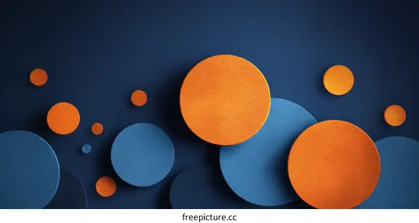 Abstract Geometric Circles on Dark Background