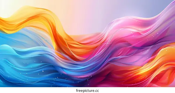 Colorful Satin Waves