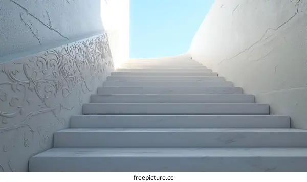 Stairway to Heaven with Ornate Wall