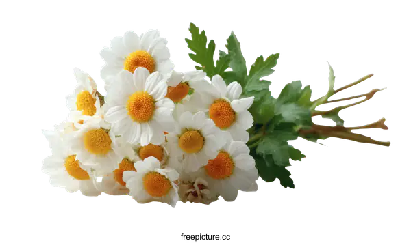 [Transparent Background PNG]Beautiful Bouquet of Daisies on White Background