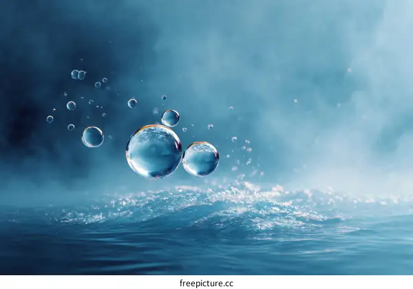 Water Drops and Bubbles Abstract Photography