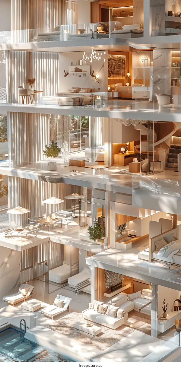 Luxury Multi-Level Penthouse Apartment Design