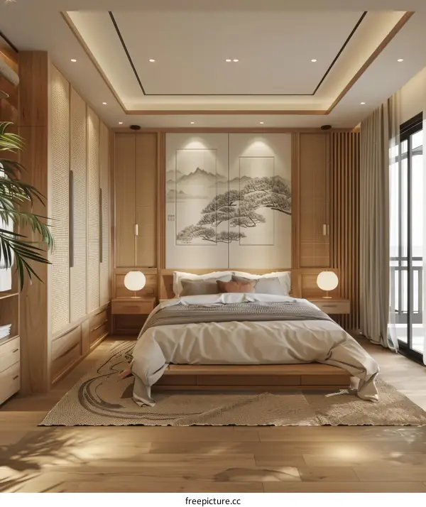 Modern Japanese Style Bedroom Interior Design