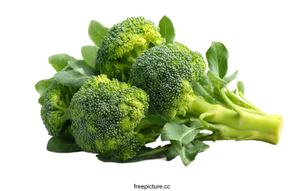 [Transparent Background PNG]Fresh Broccoli Bunch Close-up