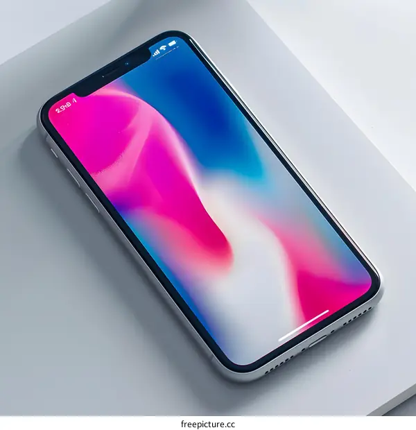 Closeup of a Smartphone with Abstract Background