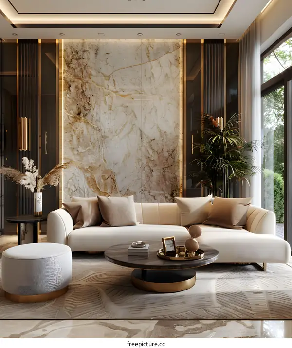 Modern minimalist style living room