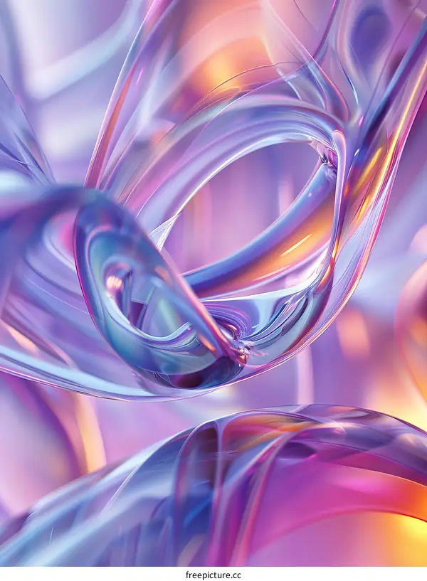 abstract 3d render of glassmorphism