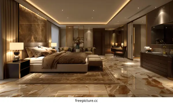 Luxury Bedroom Interior Design Illustration