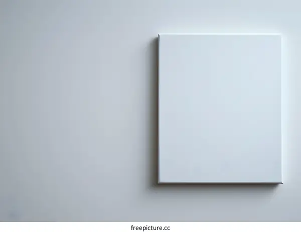Blank Canvas on White Wall
