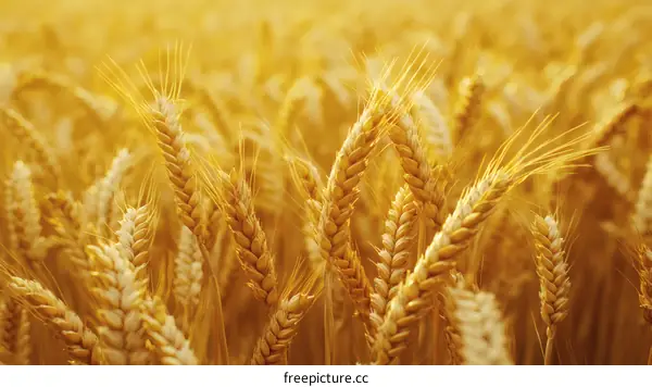 Golden Wheat Field in Sunlight
