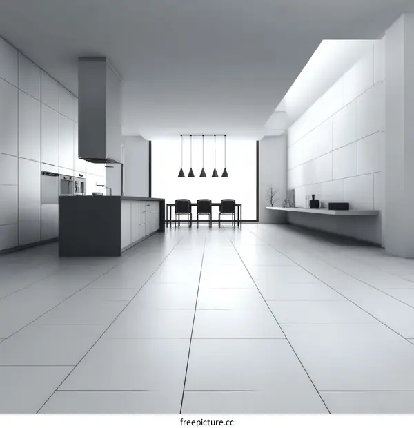 Modern Minimalist Kitchen Dining Room Interior Design