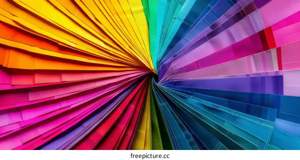 Vibrant Spiral Rainbow Pattern