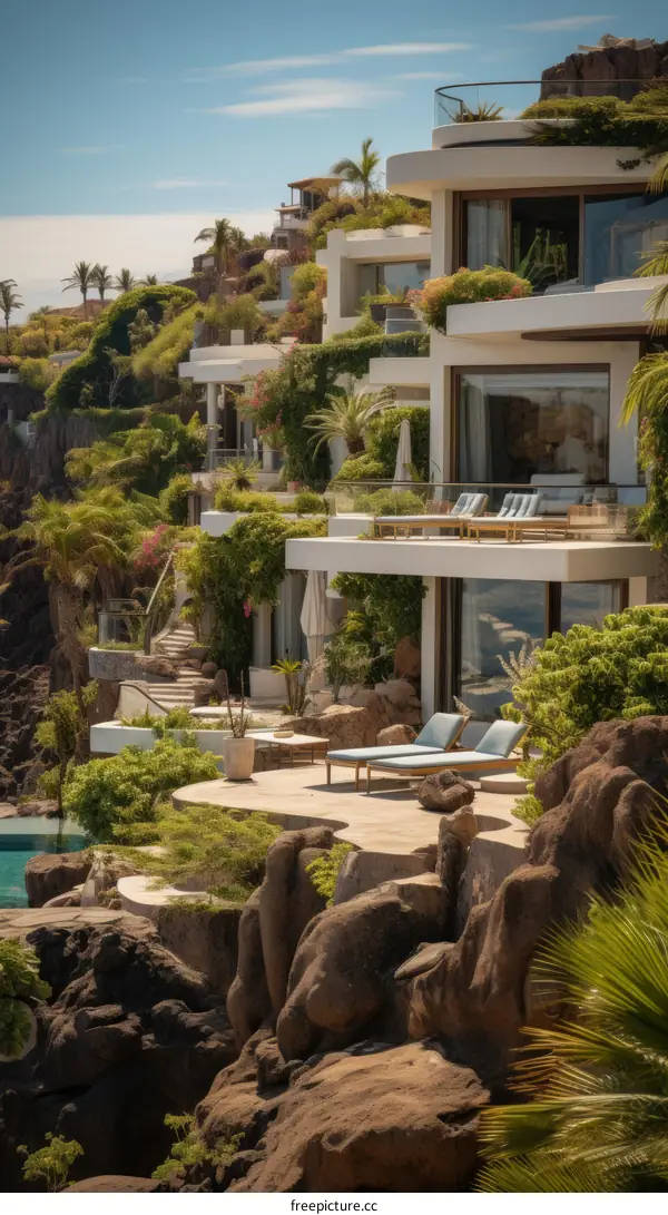 Modern luxury villa with stunning ocean views