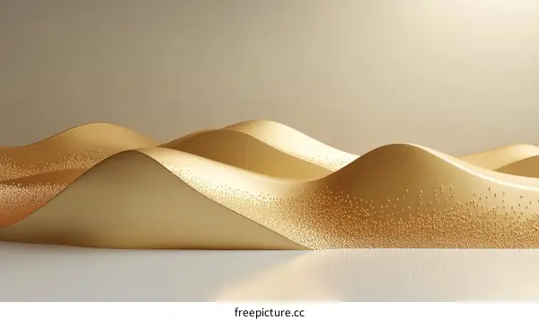 Golden Abstract Desert Landscape