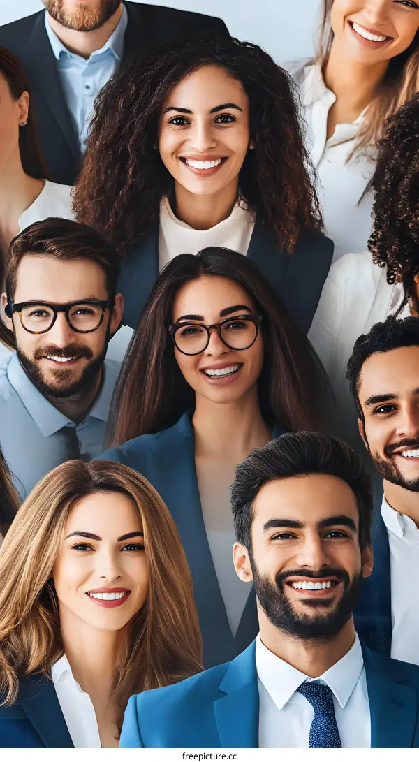 Diverse Group of Smiling Business People