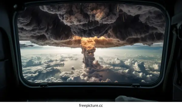 Apocalyptic Nuclear Explosion Seen from Cockpit