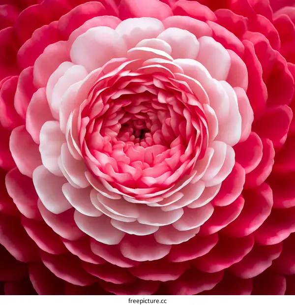 Soft Delicate Pink and White Flower Petals in Circular Arrangement
